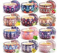 VIPNAJI Velas Perfumadas Juego de 12 piezas Vela Aromática Regalo de Velas de Aromaterapia Cera de Soja Natural,Juegos de Velas para Cumpleaños, Aniversario, Día de la Madre, Navidad, Regalos Mujer