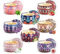 VIPNAJI Velas Perfumadas Juego de 8 piezas Vela Aromática Regalo de Velas de Aromaterapia Cera de Soja Natural,Juegos de Velas para Cumpleaños, Aniversario, Día de la Madre, Navidad, Regalos Mujer