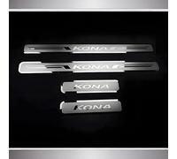 VIPOES 4 Piezas DecoracióN para Estribos para Hyundai Kona II 2024 2023, Acero Inoxidable Protector Umbral Puerta Coche