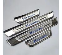 VIPOES 4 Piezas DecoracióN para Estribos para Hyundai Tucson 2024 2023 2022 2021 2020-2015, Acero Inoxidable Protector Umbral Puerta Coche