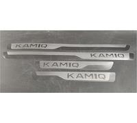 VIPOES 4 Piezas DecoracióN para Estribos para Skoda Kamiq 2018-2022 2023 2024 2025, Acero Inoxidable Protector Umbral Puerta Coche