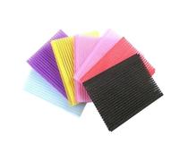 Vipolishtry 10 piezas de almohadillas para el cabello con flequillo mágico, cuadradas, calcomanías de nailon para pasta para el cabello, almohadilla fija sin costuras