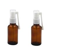 Vipolishtry Paquete de 2 botellas de vidrio ámbar de 30 ml con rotación de 360 grados, botella nasal vacía rellenable para maquillaje, agua, perfume, aceites esenciales de yodo plateado coloidal