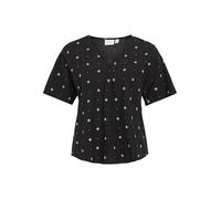 Viprisilla Print V-Neck S/S Top/1, Negro (Black Beauty), 44