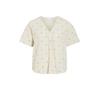 Viprisilla Print V-Neck S/S Top/1, Super Light Natural Melan, 42