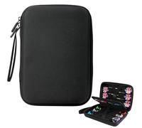 VIQIHEOE Caja de Dardos, 1 Pieza EVA Estuche Rígido para Dardos, Bolsillos para Dardo, Estuche para Dardo con 4 Bolsillos, con Capacidad para 12 Dardas, para Dardas y Otros Accesorios(Negro)