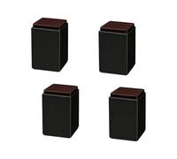 VIQIHEOE Elevadores de Cama, 4 Pieza Elevador de Cama Autoadhesivos, Elevador de Mesa, Acero al Carbono Resistente, 6 cm de Diámetro, AñAde 5 cm de Altura a Las Camas, SofáS, Cuadrado, Negro