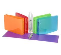 Viquel 907083 - 08 - Carpeta con 2 anillas para tarjetas en Propyglass 15 x 21 cm colores aleatorios