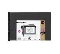 Viquel ART'POCKET CREATIV'GALLERY - Bolsas de plástico A4 perforadas con papel negro para presentación, ideal para fotos o dibujos, tamaño horizontal