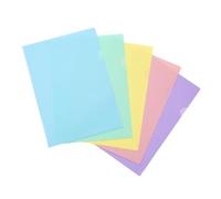 Viquel - Bolsa de 10 bolsillos para esquina A4 Rainbow Pastel de polipropileno 13/100º - Lote de 10 bolsas de almacenamiento A4 - Colores surtidos
