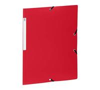 Viquel - Camisa de plástico A4 con solapas - Etiqueta de identificación en la rebanada - Rojo