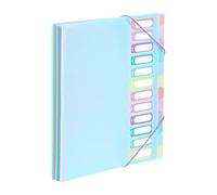 Viquel - Clasificador de documentos A4 con 12 compartimentos Rainbow Pastel, color azul