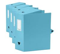 Viquel Class Doc - Caja para archivar (polipropileno, ancho 100 mm, color azul turquesa (Paquete de 4)
