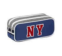 Viquel - Estuche Escolar de 2 Compartimentos de Gran Capacidad NY Fashion - Azul