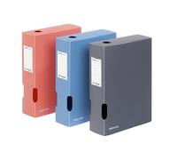 Viquel - Juego de 6 cajas de plástico Business Class - Espalda 8 cm - Colores surtidos - Tamaño A4 - Modelo Class Docs