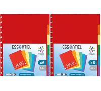 Viquel - Juego de 6 separadores Maxi A4 con perforación especial para puerta de vista GEODE con bolsillos extraíbles (Paquete de 2)