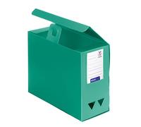 Viquel Maxi Doc - Caja archivadora de plástico de polipropileno, caja de gran capacidad, respaldo de 120 mm, color verde