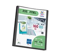 Viquel - Portafotos A4 de 160 vistas - Encuadernación personalizable - Fundas lisas y transparentes - Esencial reciclada - Negro