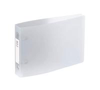 VIQUEL PROPYSOFT - Archivador de fichas (25 x 16,5 cm, etiqueta de rebanada, plástico flexible, 2 anillas, capacidad de 100 fichas Bristol - Origen Francia - transparente