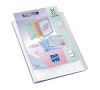 Viquel - Protector de documentos personalizable - Encuadernación A4 - Portavistas de 60 vistas (30 bolsas) Propysoft - Fundas transparentes y lisas - Incolora