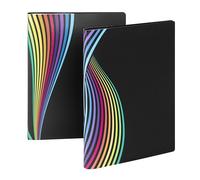 Viquel RAINBOW CLASS - Portavistas A4 (160 vistas, 80 fundas de calidad 40 µ lisa, fabricado en Francia, color negro