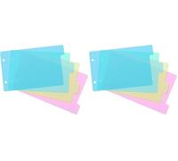 VIQUEL Rainbow Pastel - Juego de 4 separadores (tamaño A5, para archivador de fichas de 2 anillas (Paquete de 2)