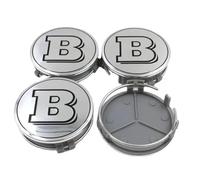 VIQUTRG 4 Piezas Coche Tapas centrales para Llantas,Tapa Central de neumático,para Brabus AMG 75MM Prueba de Polvo/óXido/Agua Wheel Covers Buje Accesorios,A