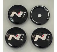 VIQUTRG 4 Piezas Coche Tapas centrales para Llantas,Tapa Central de neumático,para Hyundai N Line i30 i20 Sonata Tucson 60mm Prueba de Polvo/óXido/Agua Wheel Covers Buje Accesorios,A