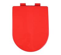 ViQutrg Tapa De WC Colorido En Forma De U, Silencioso Y Sin Golpes Asiento De Inodoro con Tapa De Cierre Lento, Fácil De Montar Y Limpiar, Tapa De Baño WC De Polipropileno Duradero(Color:Rojo)