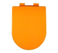 ViQutrg Tapa De WC Colorido En Forma De U, Silencioso Y Sin Golpes Asiento De Inodoro con Tapa De Cierre Lento, Fácil De Montar Y Limpiar, Tapa De Baño WC De Polipropileno Duradero(Color:Naranja)