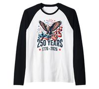 Viral America Cumpleaños Julio 4 2026 Vintage Eagle Patriotic Camiseta Manga Raglan