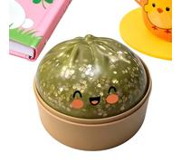 Viral Dumplings Stress Ball, Glitter Dumpling Toy | Jumbo Squeeze Sensory Toys with Steamer Box, For Children Teens Adults Students Home Offices Classroom Work Study