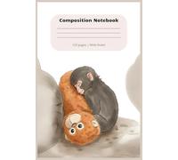 Viral Punch Monkey Composition Notebook: Cute Baby Monkey & Orange Chimp Toy Cover, 120 Pages, Wide Ruled, 6x9 Journal for School & Home