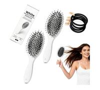 Viral World-Famous 5 x Sold out Paddle Brush - Smoother, Stronger, Shinier Hair - Boar Bristle Brushs with Nylon Bristles and Microsphere Masaging Tips,Viral Paddle Brush for Fine Thin Hair (2