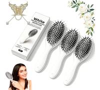 Viral World-Famous 5x Sold Out Paddle Brush - Smoother, Stronger, Shinier Hair - Boar Bristle Brush with Nylon Bristles and Microsphere Massaging Tips, Viral Paddle Brushes, for All Hair (3pcs)