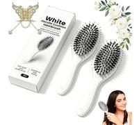 Viral World-Famous 5x Sold Out Paddle Brush - Smoother, Stronger, Shinier Hair - Boar Bristle Brush with Nylon Bristles and Microsphere Massaging Tips, Viral Paddle Brushes, for All Hair (2pcs)