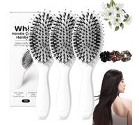 Viral World-Famous 5x Sold Out Paddle Brush - Smoother, Stronger, Shinier Hair-Boar Bristle Brush with Nylon Bristles and Microsphere Massaging Tips, Lightweight Viral Paddle,for All Hair Types (3PCS)
