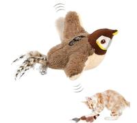 Viralhuntz Cat Toy, Viralhuntz Simulated Chirping Bird Cat Toy, Interactive Cat Toy with Wing Movement, 2025 New Viralhuntz Cat Toy Bird, Rechargeable Cat Bird Toy with Feather Tail(1pc)
