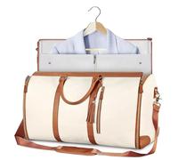Viralhuntz Travel Bag, Viralhuntz Foldable Large Capacity Multifunctional Storage Bags with Detachable Compartment Shoe Bag (Beige)