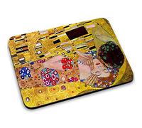 Virano Klimt - The Kiss, Designer Alfombrilla de Ratón Mouse Mouse Pad con Diseño Colorido. Tamaño 250 x 190 mm.