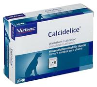 Virbac Calcidelice | 30 Comprimidos | Suplemento Mineral para Perros | Durante el Crecimiento y la Lactancia | para apoyar el metabolismo | Contiene Calcio, fósforo y Vitamina D3