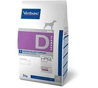Virbac VET HPM Dermatology Support - Pienso para perros adultos con dermatosis y caída del pelo - Cantidad: 3 kg