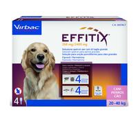 Virbac Pipetas Effitix Solución Spot-On Para Perros 4 Pipetas 20 - 40 Kg