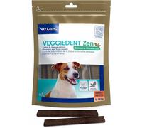 Virbac VeggieDent Zen S - Snack Dental Relajante para Perros de Razas pequeñas (5-10 kg) - Ayuda contra el estrés, el sarro y el Mal Aliento - 15 Unidades
