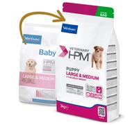 Virbac VET HPM Puppy Large & Medium - Pienso para perros medianos y grandes - Cantidad: 12 kg