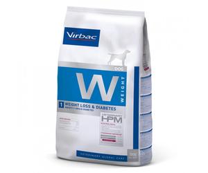 Virbac VET HPM Weight Loss & Diabetes - Pienso para perros adultos con diabetes y sobrepeso - Cantidad: 12 kg