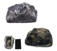 VireEyU Pack de 2 Piedras Escondite para Llaves con Compartimento Secreto, Resistente al Clima, Aspecto Realista de Roca, para Exteriores como Jardines y Patios, Caja Fuerte de Diseño Rocoso