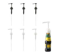 VireEyU Paquete de 6 Bombas Dosificadoras para Botellas, Ideal para Jarabe,Aceites y Salsas.Bombas de Repuesto Reutilizables de Plástico para Botellas,Perfectas como para Salsa de Ketchup y Aderezos.