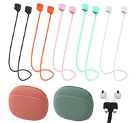 VireEyU Set de accesorios para auriculares de 7 piezas - 5 correas magnéticas anti-pérdida de silicona, 2 estuches de silicona para auriculares, para evitar la pérdida de los auriculares.