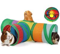 VireEyU Túnel de Actividad Arcoíris en Forma de Y para Pequeños Animales - Túnel de Juego Colorido y Entretenido, Plegable y Fácil de Almacenar, Ideal para Juego y Entrenamiento